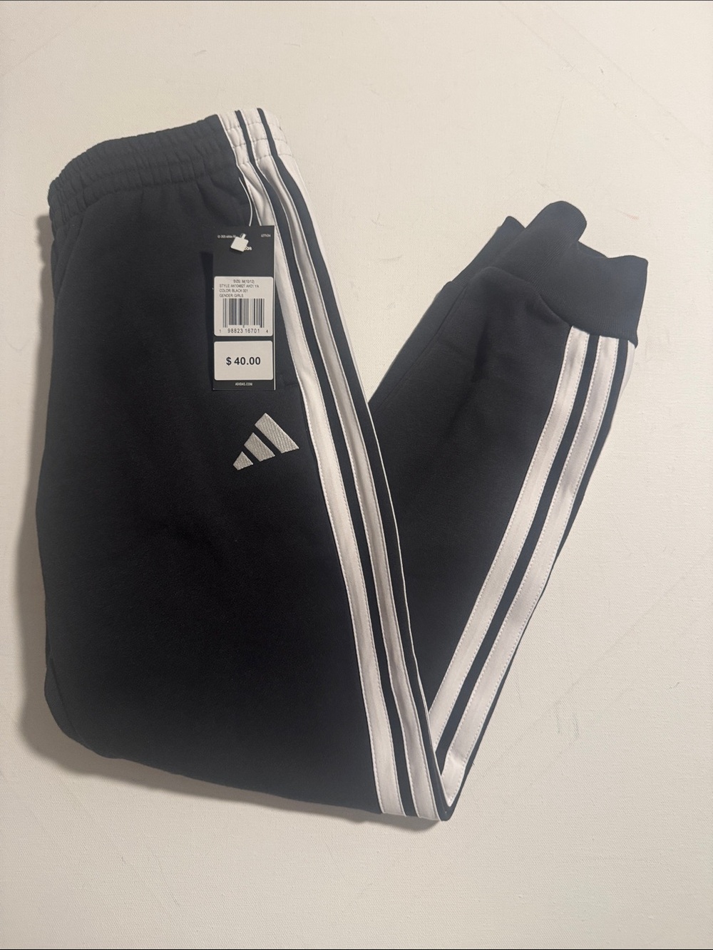 Adidas Joggers Sweatpants Girls Medium Black